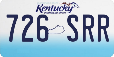 KY license plate 726SRR