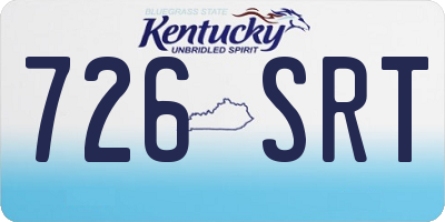 KY license plate 726SRT