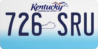 KY license plate 726SRU