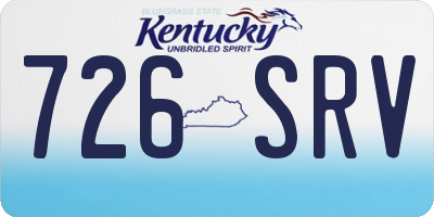 KY license plate 726SRV