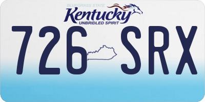 KY license plate 726SRX