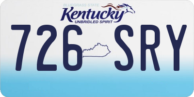 KY license plate 726SRY