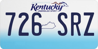 KY license plate 726SRZ