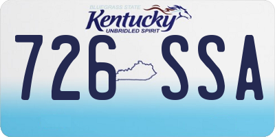 KY license plate 726SSA