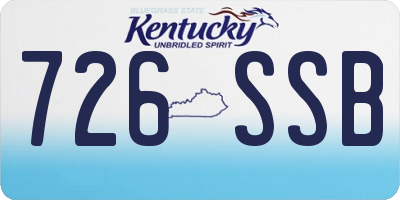 KY license plate 726SSB