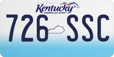 KY license plate 726SSC