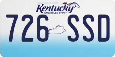 KY license plate 726SSD