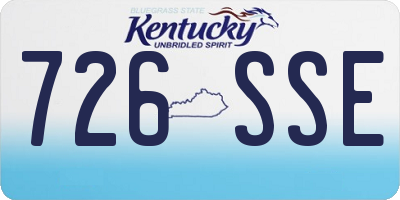 KY license plate 726SSE