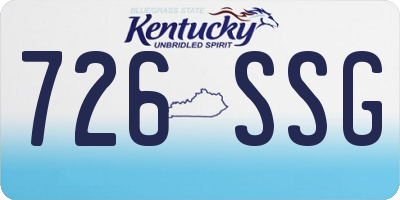 KY license plate 726SSG