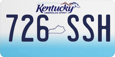 KY license plate 726SSH