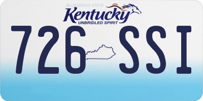 KY license plate 726SSI