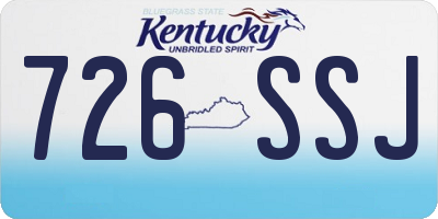 KY license plate 726SSJ