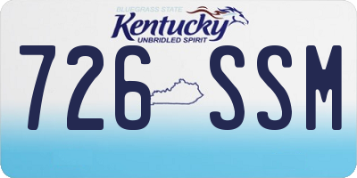 KY license plate 726SSM