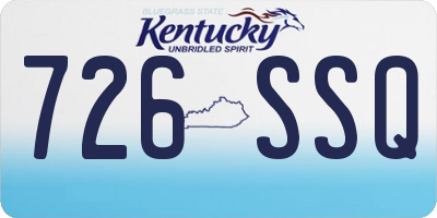 KY license plate 726SSQ