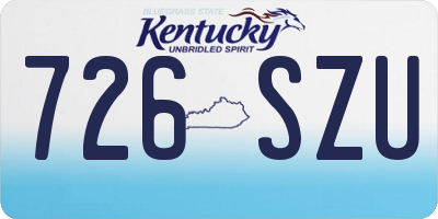 KY license plate 726SZU