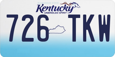KY license plate 726TKW