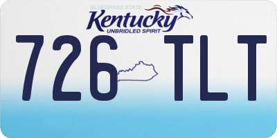 KY license plate 726TLT