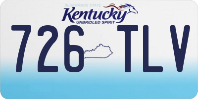 KY license plate 726TLV