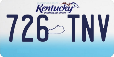 KY license plate 726TNV