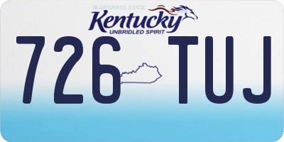 KY license plate 726TUJ