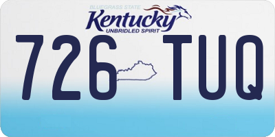 KY license plate 726TUQ