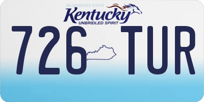 KY license plate 726TUR