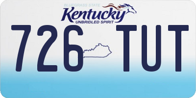 KY license plate 726TUT