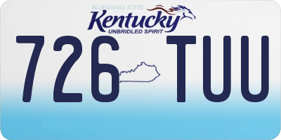 KY license plate 726TUU