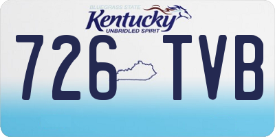 KY license plate 726TVB