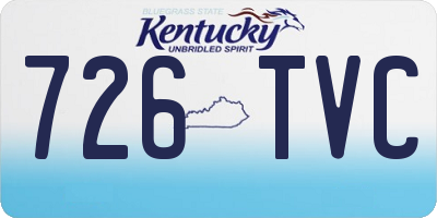KY license plate 726TVC