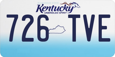 KY license plate 726TVE
