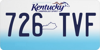 KY license plate 726TVF