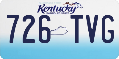 KY license plate 726TVG