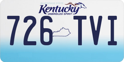 KY license plate 726TVI
