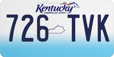 KY license plate 726TVK