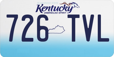 KY license plate 726TVL