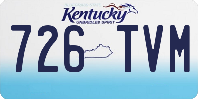 KY license plate 726TVM