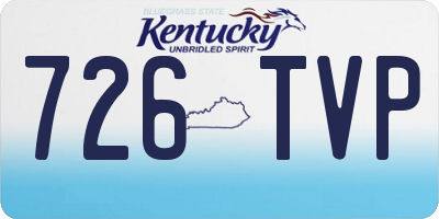 KY license plate 726TVP