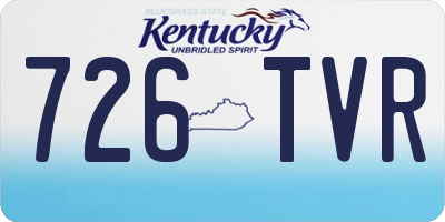 KY license plate 726TVR