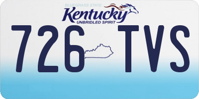 KY license plate 726TVS