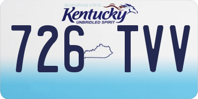 KY license plate 726TVV