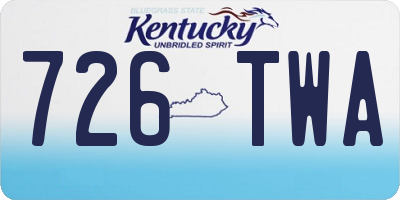KY license plate 726TWA