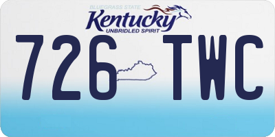 KY license plate 726TWC