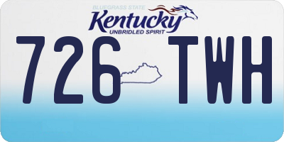 KY license plate 726TWH