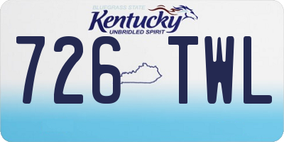 KY license plate 726TWL