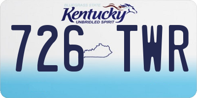 KY license plate 726TWR