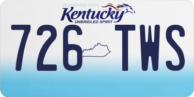 KY license plate 726TWS