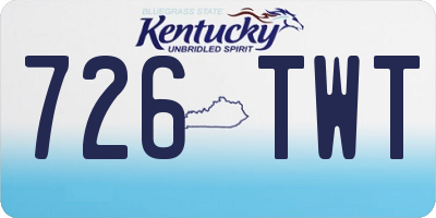 KY license plate 726TWT