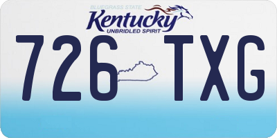 KY license plate 726TXG