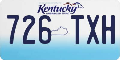 KY license plate 726TXH